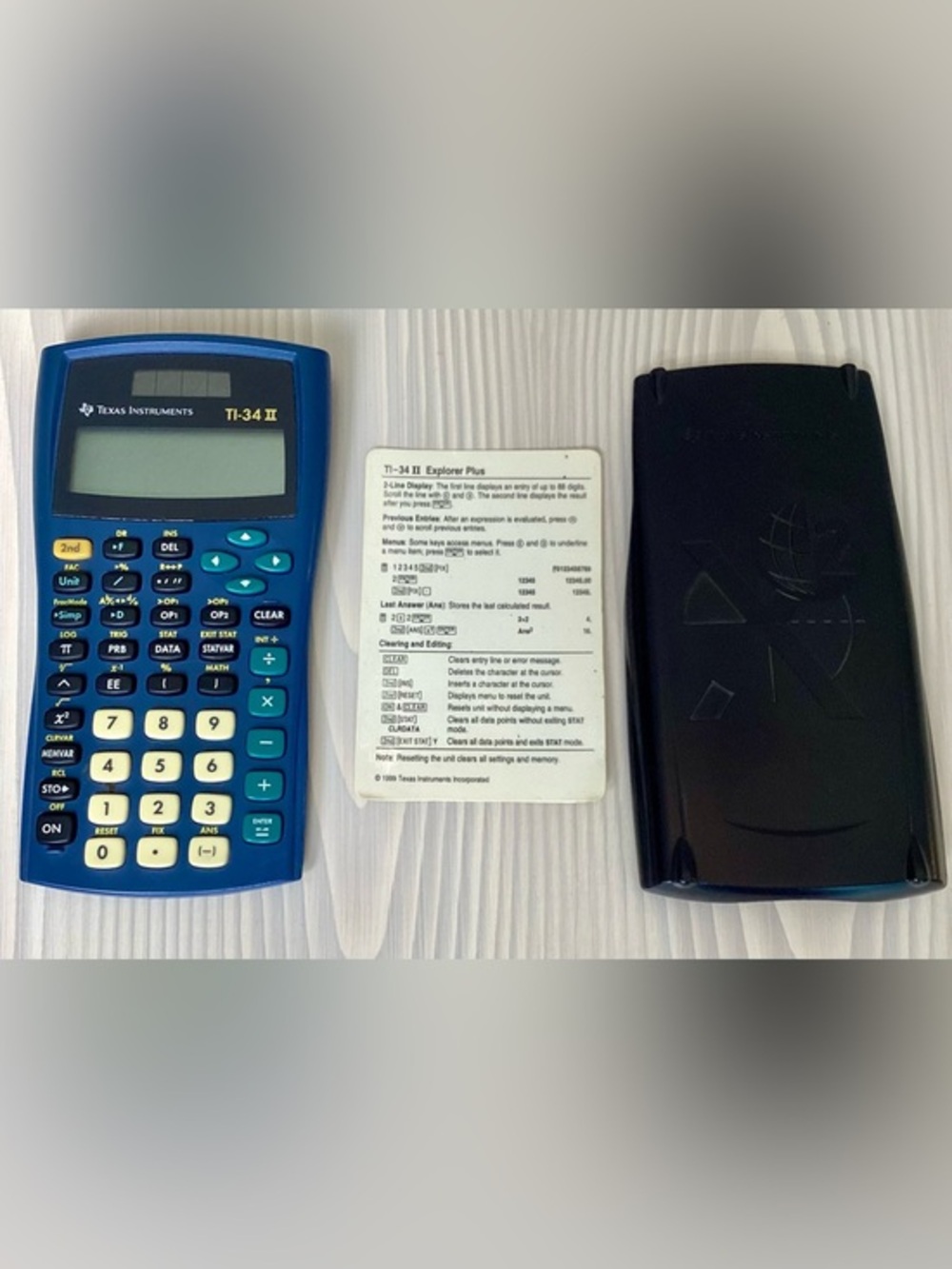 Texas Instruments TI-34 II Explorer Plus Scientific Fraction Calculator W/ Cover